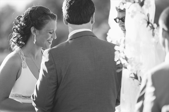 Matthew Steed Wilson Photography - bride and groom at the outdoor alter - scrabble themed wedding
