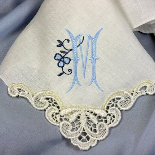 Monogrammed Wedding Handkerchiefs