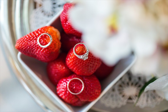 Filda Konec Photography - Hemingway House Wedding - wedding rings photo with strawberries