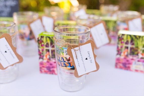 Filda Konec Photography - Hemingway House Wedding - key west tervis tumblers as guest gifts