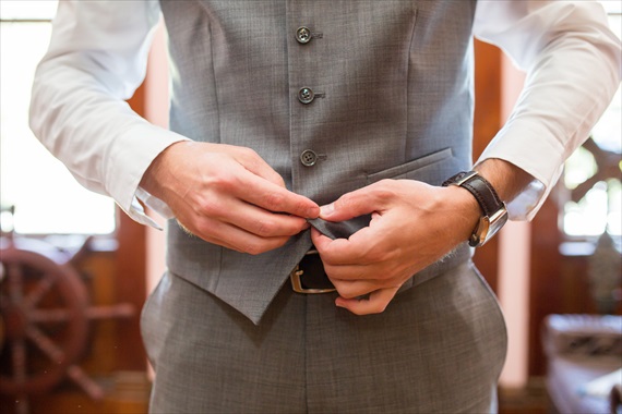 Filda Konec Photography - Hemingway House Wedding - groom buttons vest