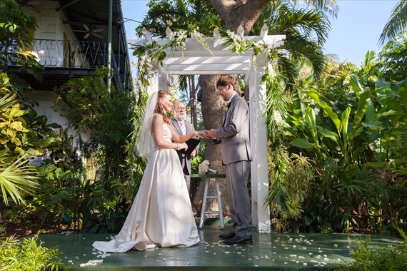 Filda Konec Photography - bride and groom get married in key west at the hemingway house