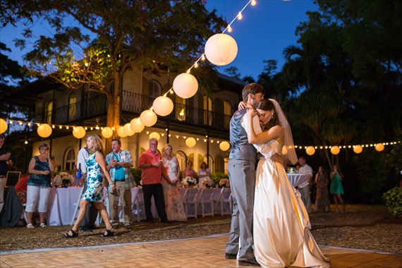 Filda Konec Photography - bride and groom dance at the hemingway home in key west