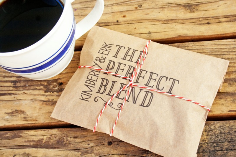 Perfect Blend Coffee Favor BagCheers Whole Bean Coffee Favor Bags | How to Make Coffee Favors