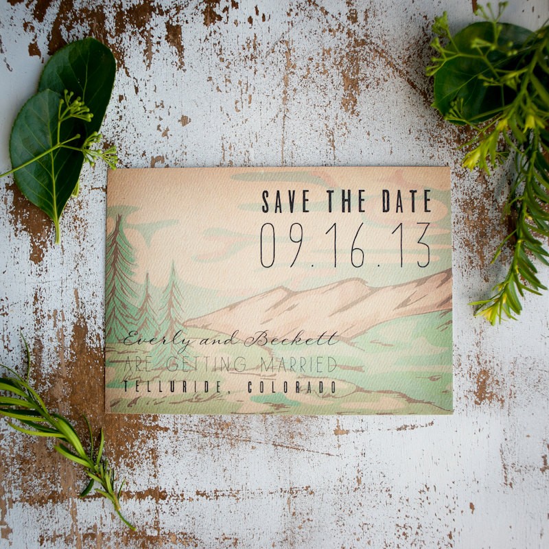 Rustic | Save the Date Postcards