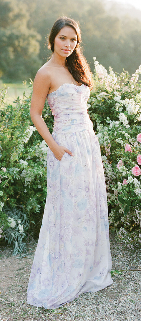 Ryan | Floral Print Bridesmaid Dress