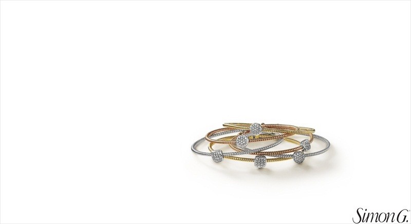 White and Yellow Gold Bangle Bracelet | Latest Spring Jewelry Trends | https://emmalinebride.com/jewelry/latest-spring-jewelry-trends/