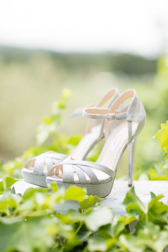 Winery Styled Wedding Shoot - The Bride's shimmery heels