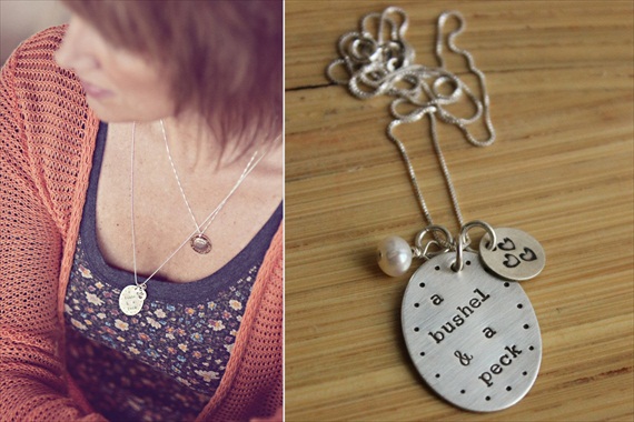 Wedding Jewelry for Mom - a bushel and a peck necklace (by tag you're it jewelry)