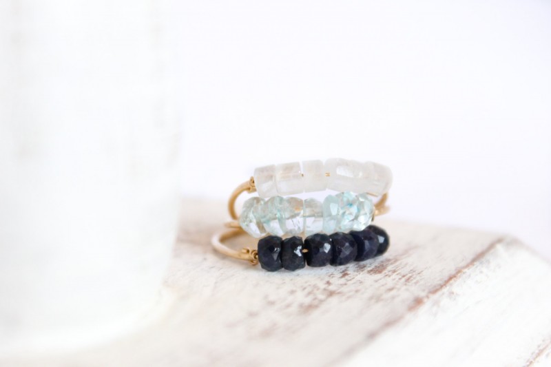 aquamarine stacking ring | via Best Aquamarine Jewelry Finds on Etsy - https://emmalinebride.com/bride/best-aquamarine-jewelry/