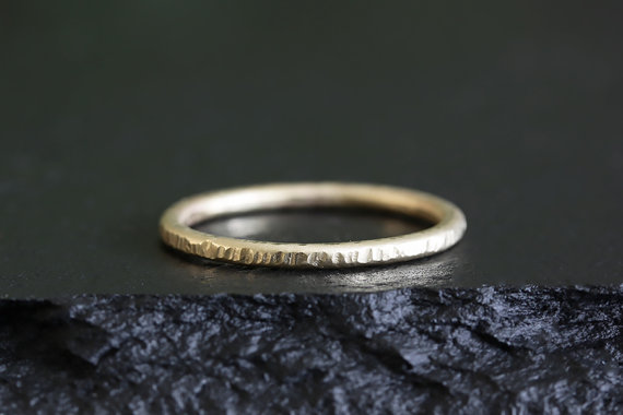 bark texture ring | handmade wedding bands | https://emmalinebride.com/jewelry/handmade-wedding-bands/