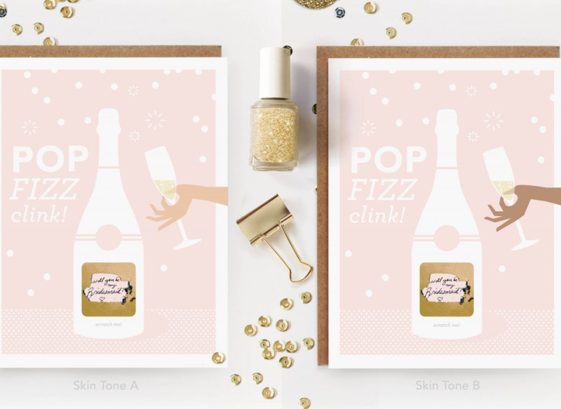 be my bridesmaid scratch off cards