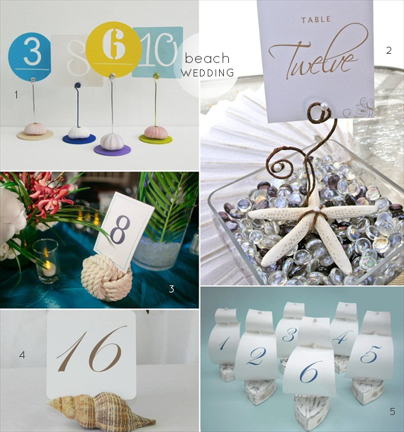 Table Numbers at Weddings