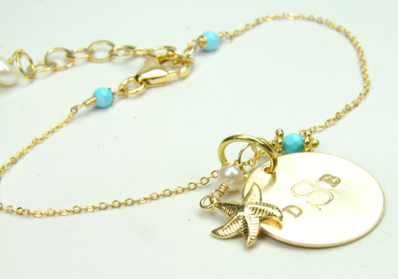 beach wedding starfish bracelet via Beach Wedding Jewelry Ideas for Bridesmaids