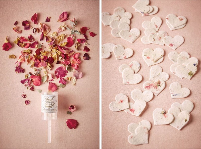Use these confetti push pops at your reception! | via BHLDN Decor Ideas | https://emmalinebride.com/vintage/bhldn-decor-ideas-weddings/