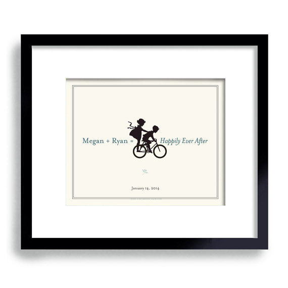 bicycle wedding theme print | via wedding prints personalized by theme