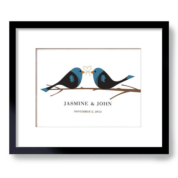 bird wedding theme print | via wedding prints personalized by theme