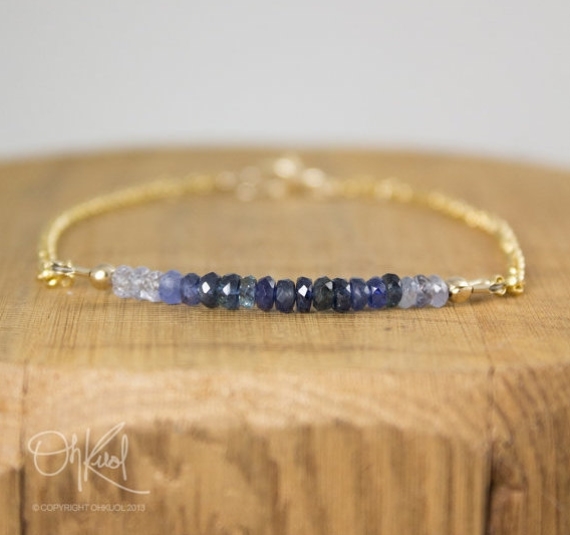 blue sapphire bracelet via 27 Amazing Anniversary Gifts by Year