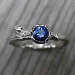 blue sapphire handmade engagement rings