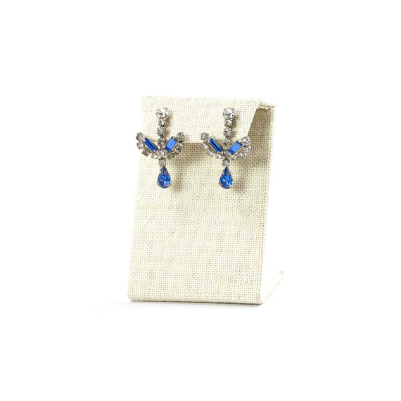 blue vintage earrings - Curated Vintage Jewelry