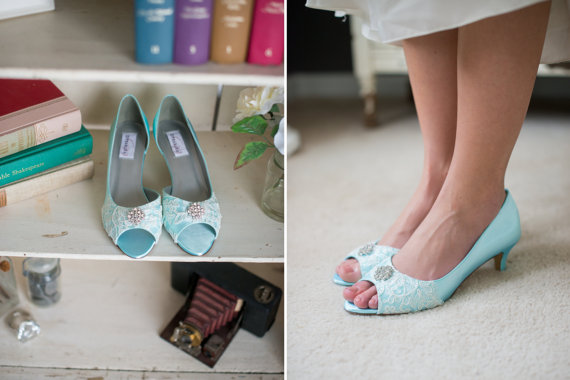 Lace Wedding Shoes | Becca & Louise via EmmalineBride.com