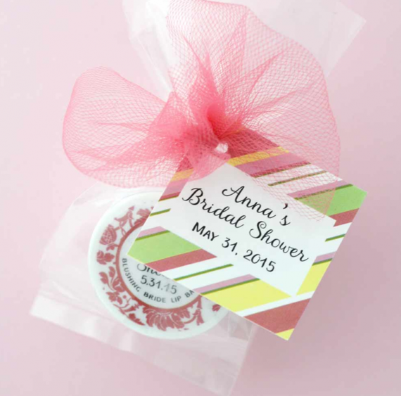 lip balm shower favor by The Favor Stylist | http://emmalinebride.com/favors/lip-balm-shower-favor/