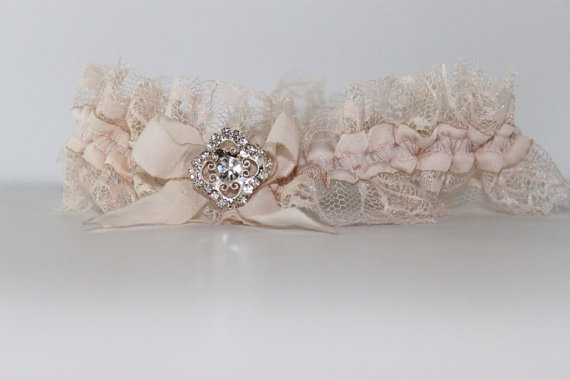 blythe silk garter via 5 Shabby Chic Wedding Garters at EmmalineBride.com