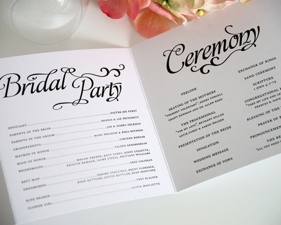 booklet wedding ceremony program - paper goods wedding