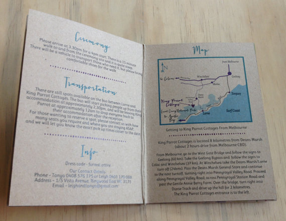 Booklet Wedding Invitation (by The Find Sac)