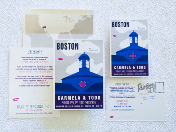 boston vintage wedding invitation poster - 5 Creative Wedding Invitation Styles 