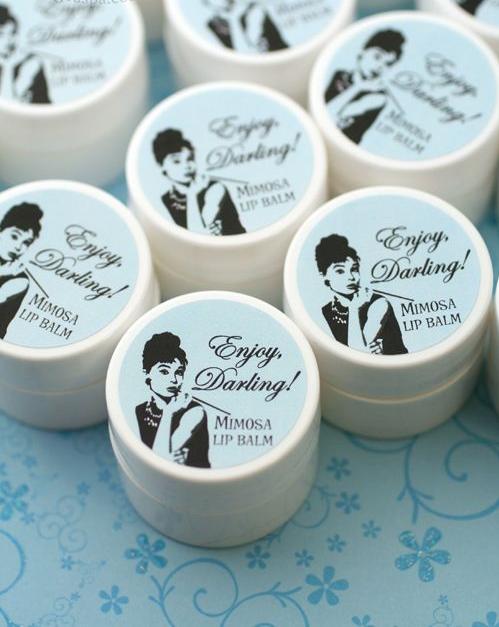 lip balm shower favor by The Favor Stylist | http://emmalinebride.com/favors/lip-balm-shower-favor/