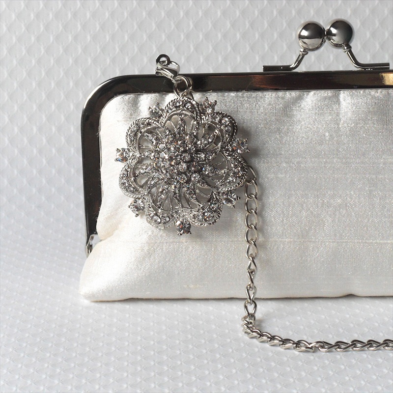 bridal clutch purse inner lining