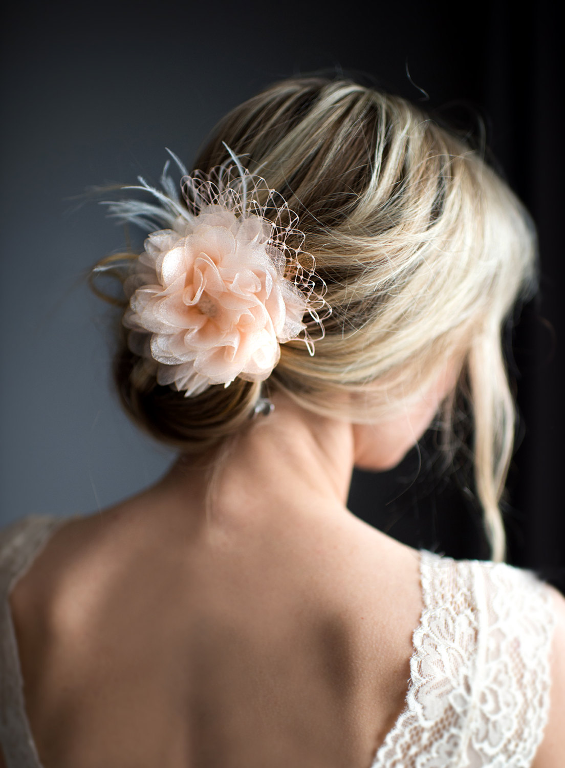 bridal fascinator hair flower | what to wear instead of a veil