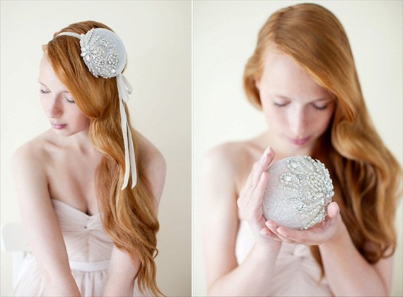 How to Rock a No Veil Wedding Look (via EmmalineBride.com) - mini bridal hat by sibo designs