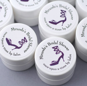 lip balm shower favor by The Favor Stylist | http://emmalinebride.com/favors/lip-balm-shower-favor/