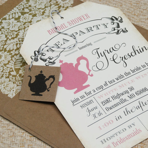 bridal shower tea party invitations via 10 Amazing Handmade Paper Decorations