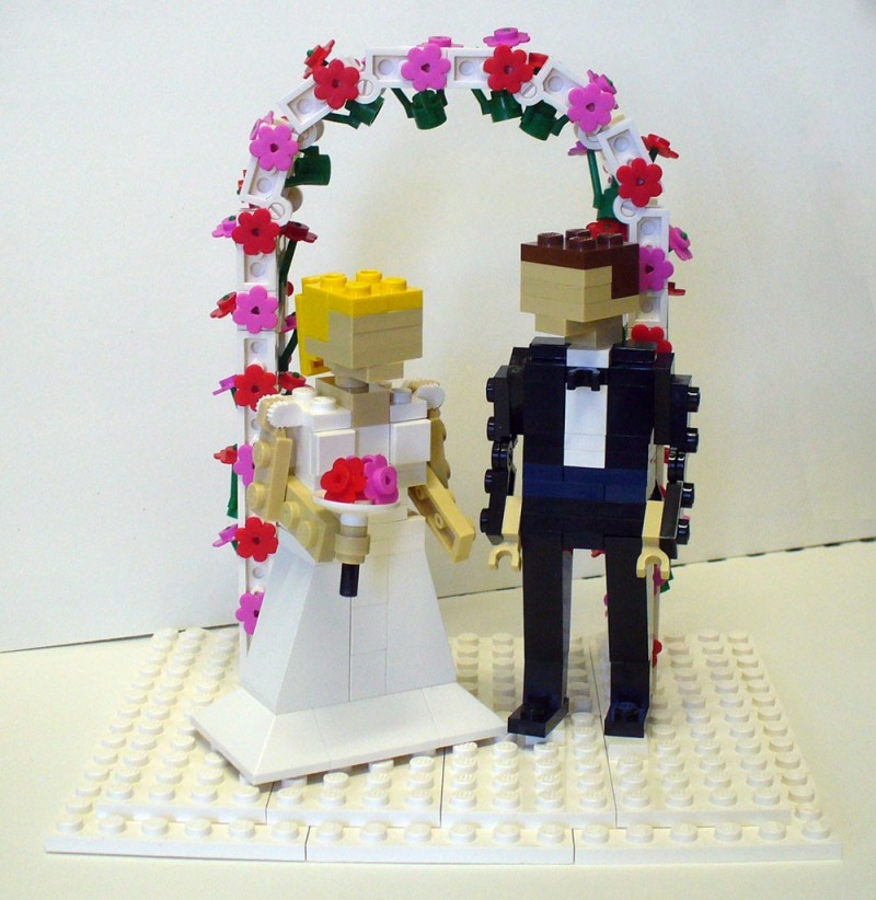 Lego Wedding Cake Toppers - flower arch