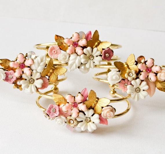 floral cuff bracelets