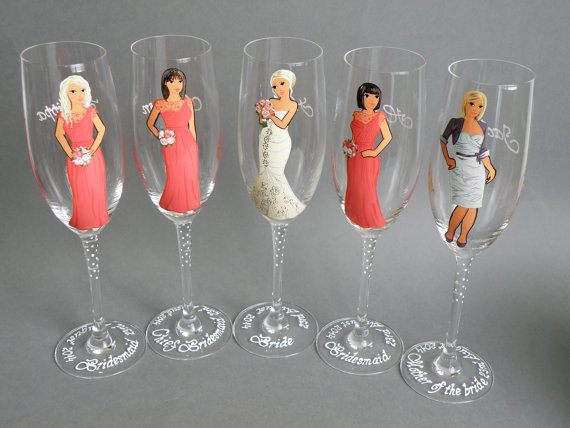 personalized glassware gifts | https://emmalinebride.com/bridesmaids/personalized-glassware-gifts/