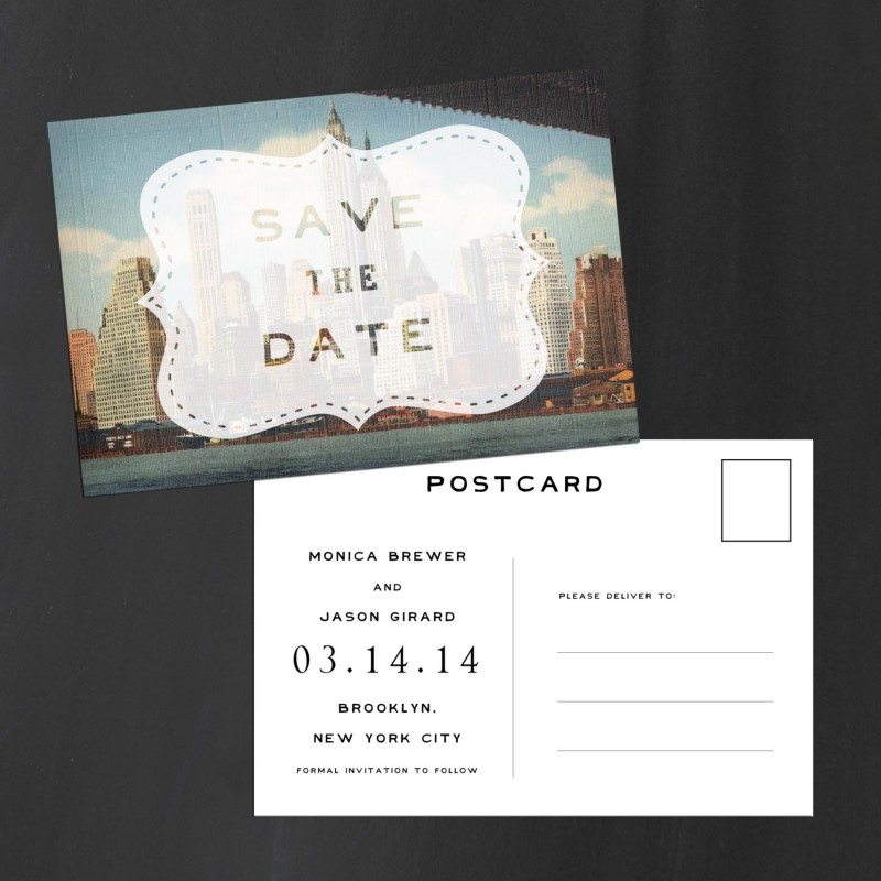 brooklyn new york | Save the Date Postcards