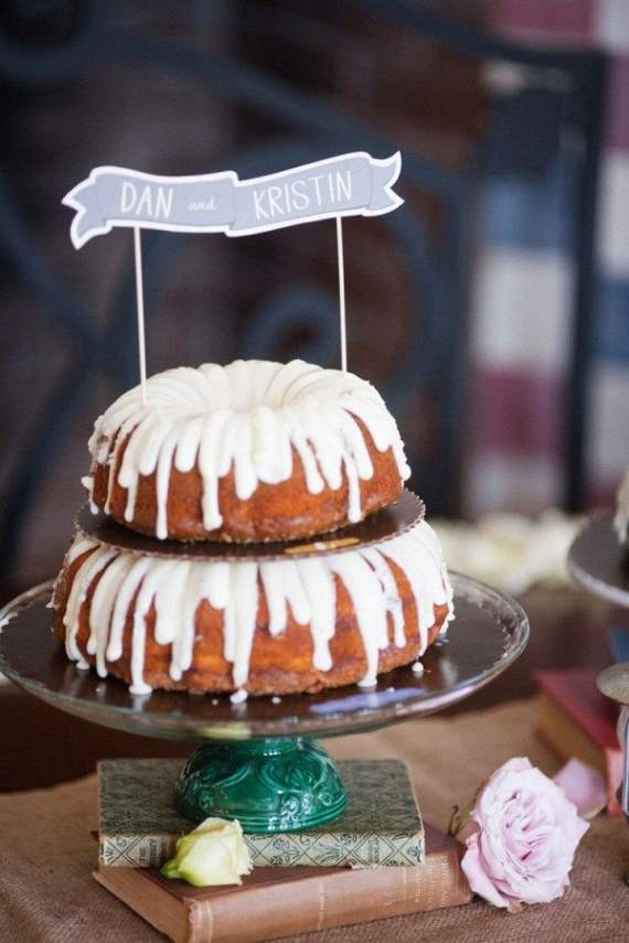 Naked Wedding Cakes | For a whimsical wedding, try bundt cakes instead of regular cake.