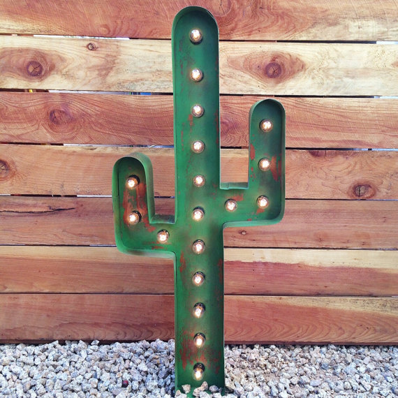 cactus marquee light by sawandsteel