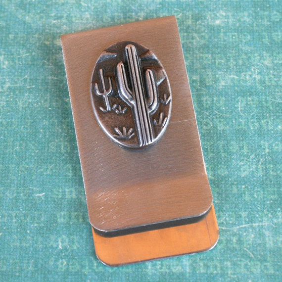 cactus money clip by dabbledesigns