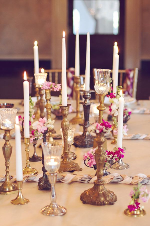 candlesticks as vintage decor