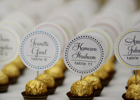 candy place card favors