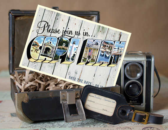 cape may | vintage save the date postcards