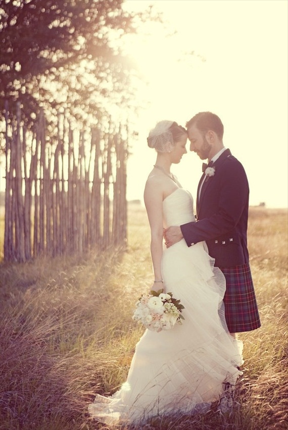 celtic wedding inspiration groom in kilt