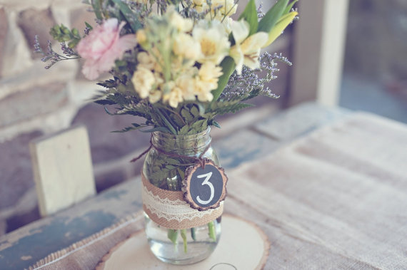 14 Chalkboard Wedding Ideas - chalkboard table numbers (by pnz designs, photo by melania marta photography)