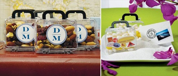 clear luggage box wedding favor containers