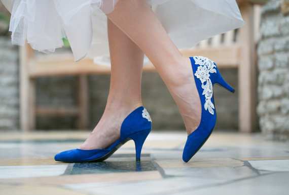 cobalt blue wedding shoes